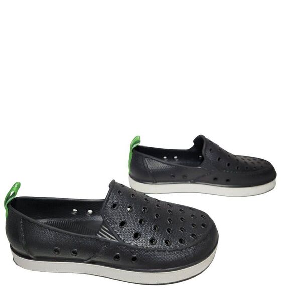 Sanuk Lil Walker Water Shoes Big Kids Size 1 Youth Black Slip On Loafer Unisex - Picture 10 of 13